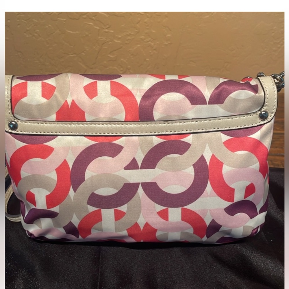 Coach Madison Op Art Sateen & Leather Crossbody EUC - Picture 5 of 8